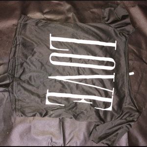 Black “love” shirt
